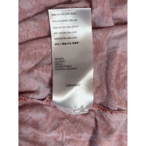 FREE PEOPLE Women’s Medium Orange Midsummer's Day Printed Halter Tank Tunic Top - Picture 8 of 9